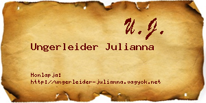 Ungerleider Julianna névjegykártya